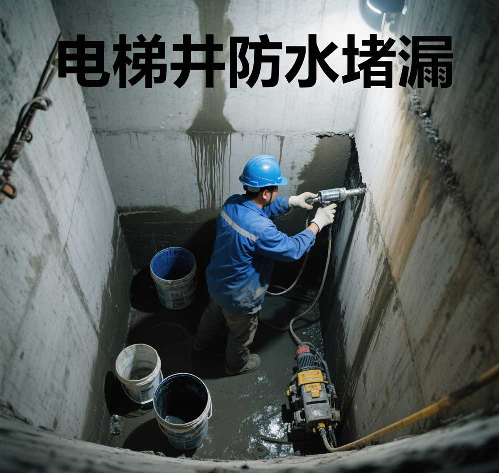 电梯井防水堵漏，宁德专业电梯井漏水维修公司
